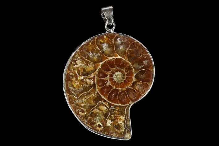 Fossil Ammonite Pendant - Million Years Old #151987